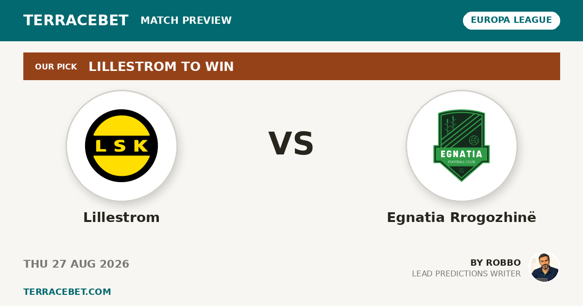 Lillestrom vs Egnatia Rrogozhinë preview by Robbo for TerraceBet