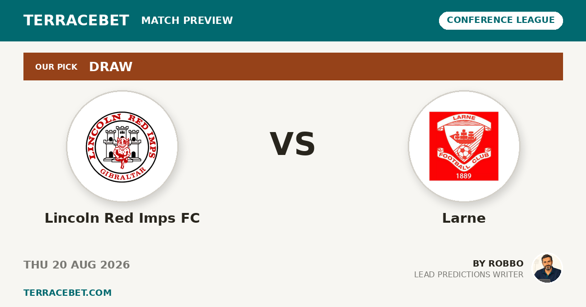 Lincoln Red Imps FC vs Larne preview by Robbo for TerraceBet