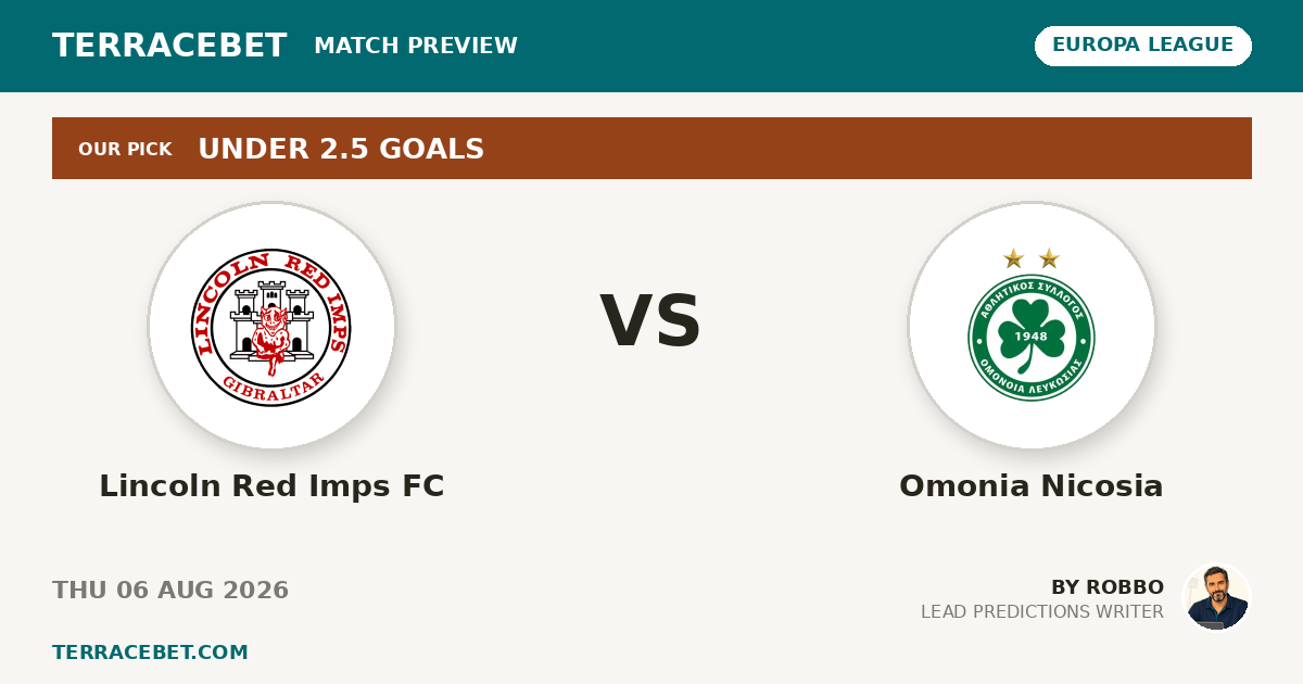 Lincoln Red Imps FC vs Omonia Nicosia preview by Robbo for TerraceBet