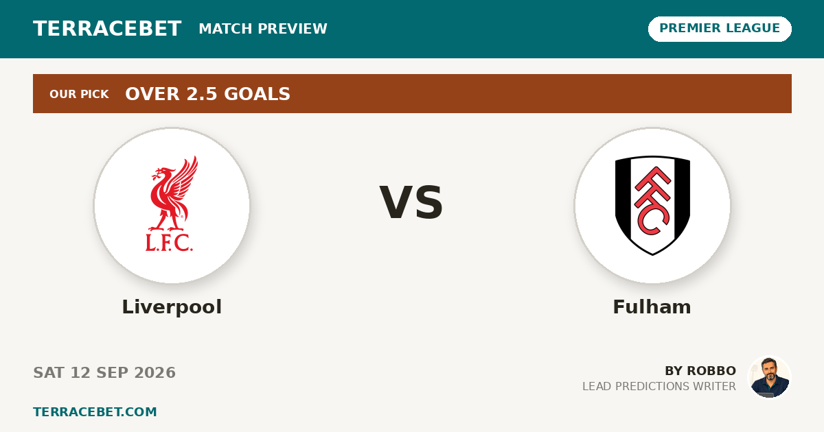 Liverpool vs Fulham preview by Robbo for TerraceBet