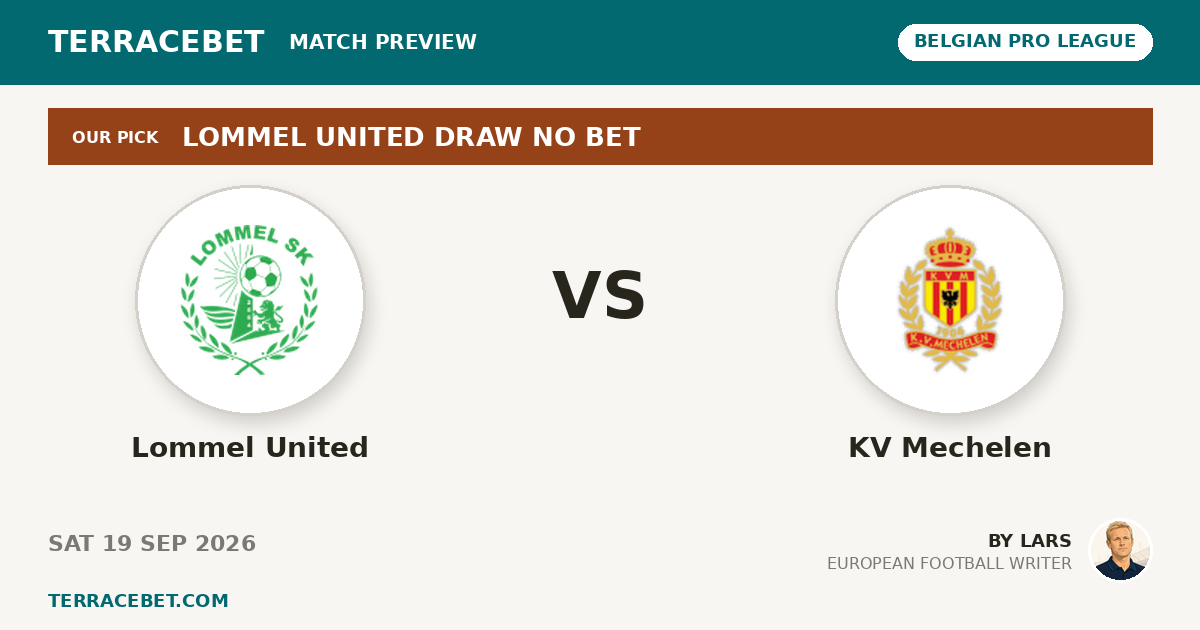 Lommel United vs KV Mechelen preview by Lars for TerraceBet