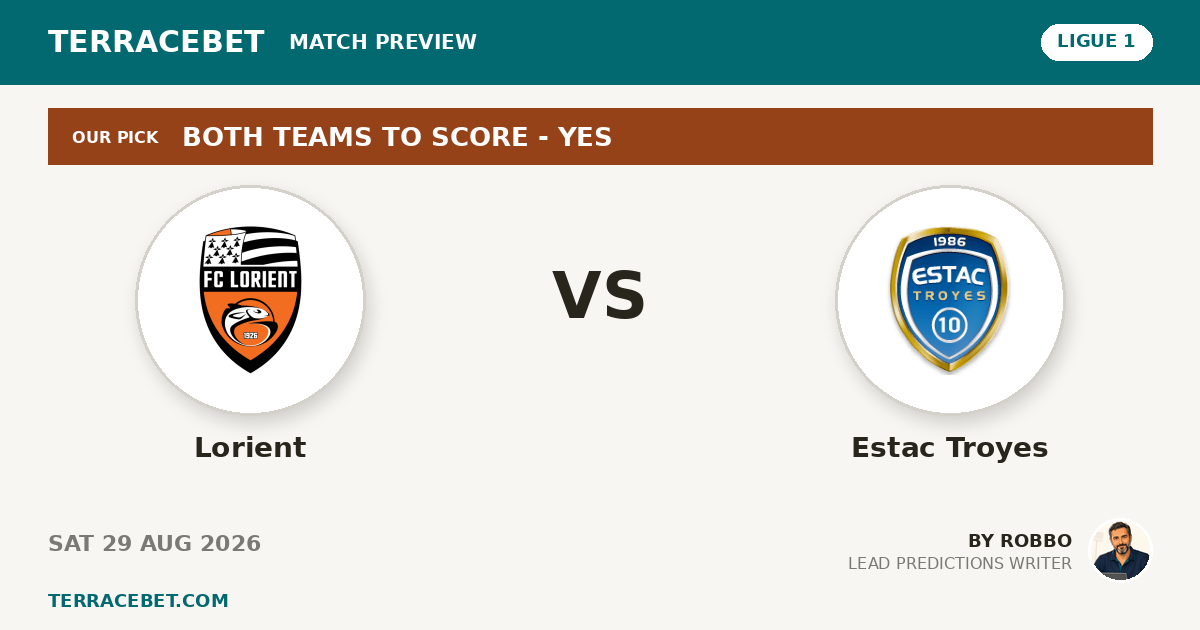 Lorient vs Estac Troyes preview by Robbo for TerraceBet