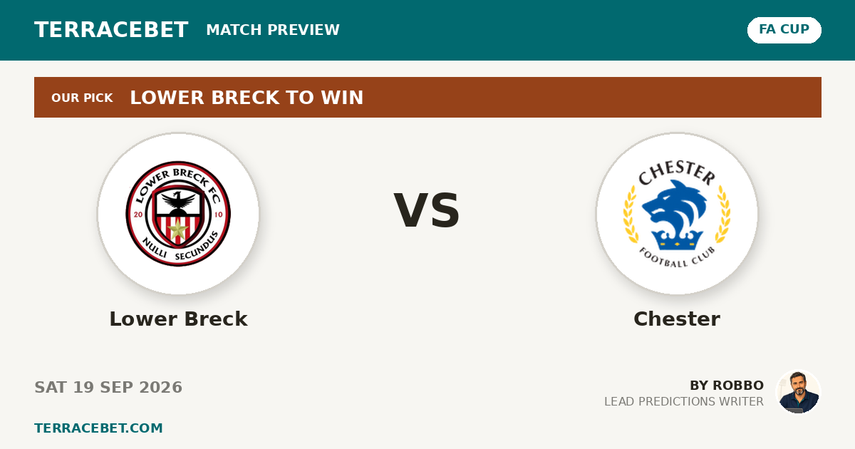 Lower Breck vs Chester preview by Robbo for TerraceBet
