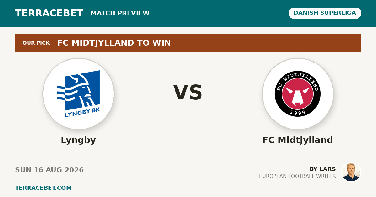 Lyngby vs FC Midtjylland preview by Lars for TerraceBet