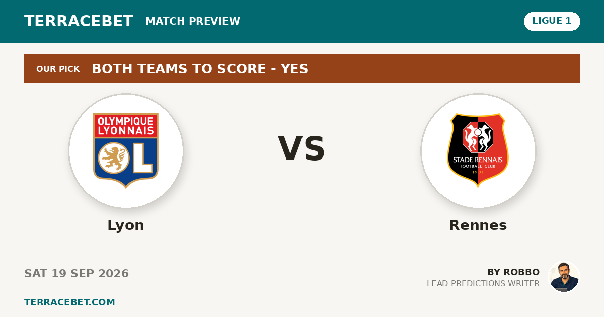 Lyon vs Rennes preview by Robbo for TerraceBet