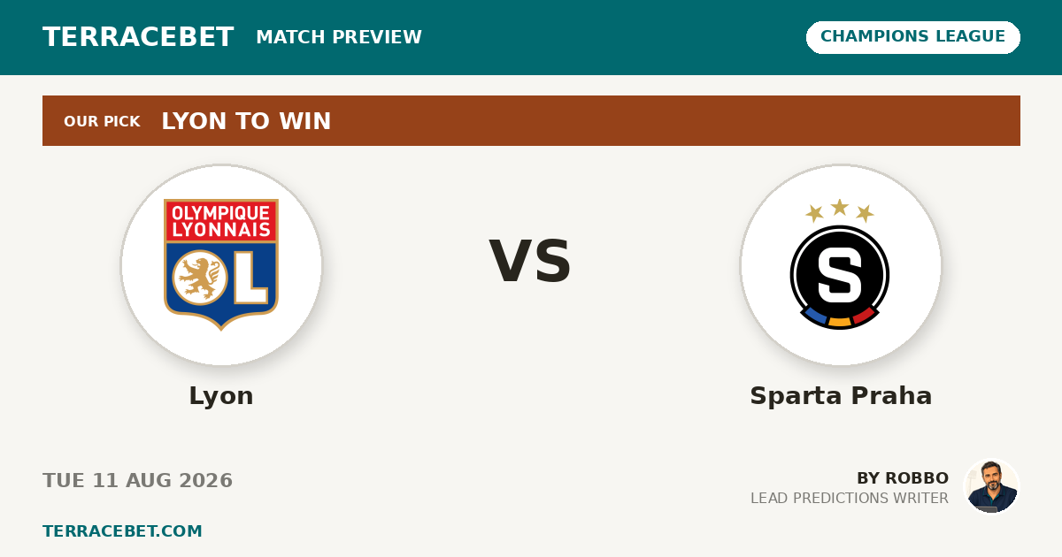 Lyon vs Sparta Praha preview by Robbo for TerraceBet