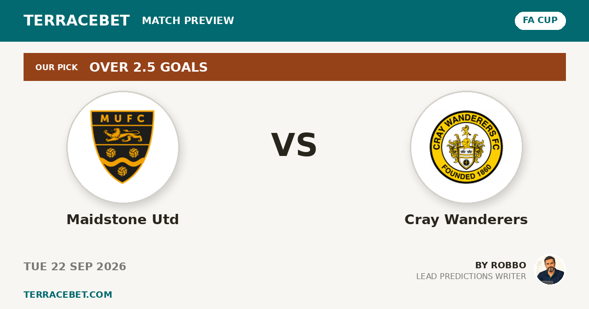 Maidstone Utd vs Cray Wanderers preview by Robbo for TerraceBet