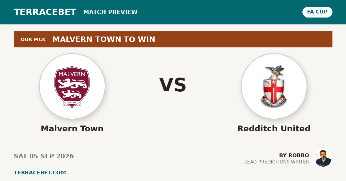 Malvern Town vs Redditch United preview by Robbo for TerraceBet