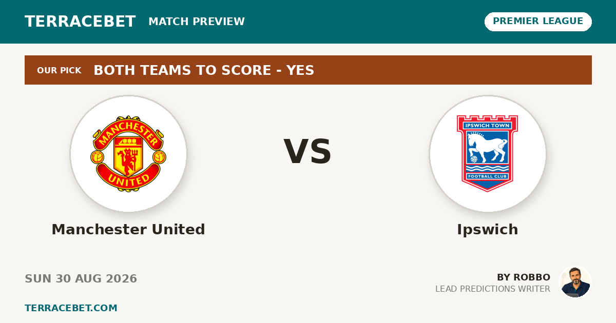 Manchester United vs Ipswich preview by Robbo for TerraceBet