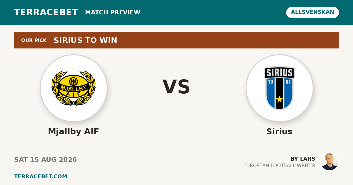 Mjallby AIF vs Sirius preview by Lars for TerraceBet