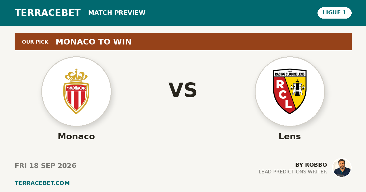 Monaco vs Lens preview by Robbo for TerraceBet