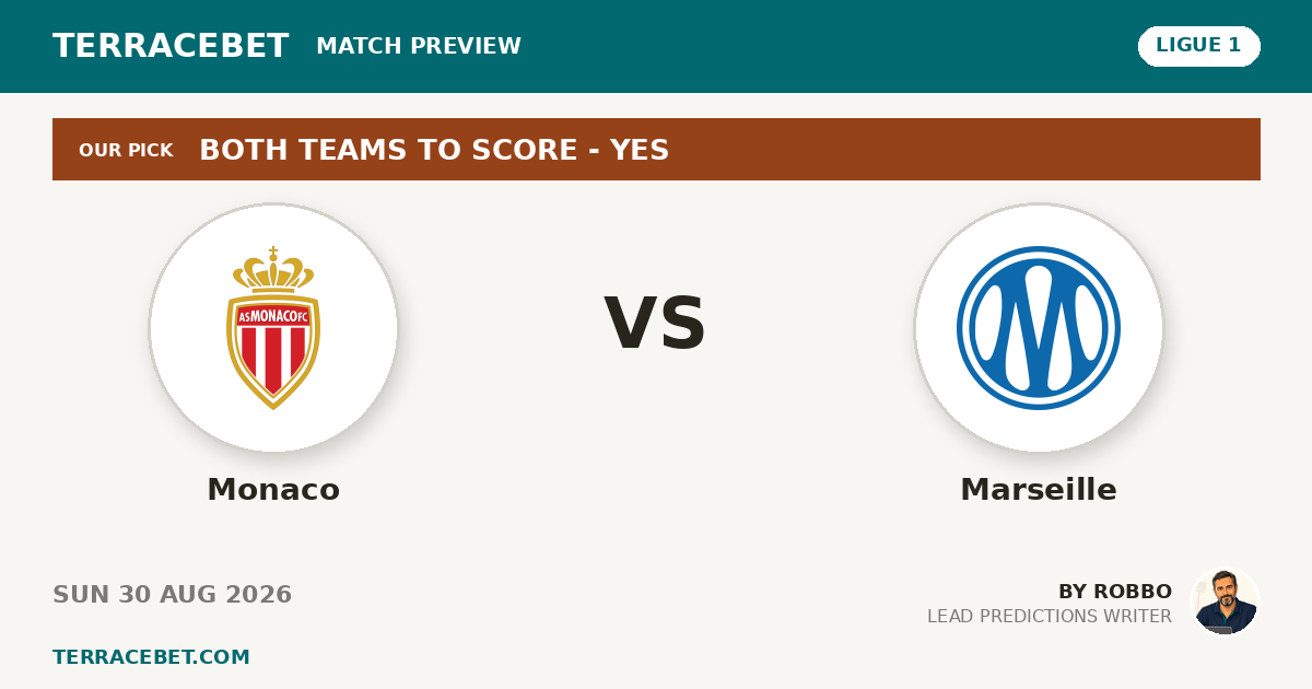 Monaco vs Marseille preview by Robbo for TerraceBet