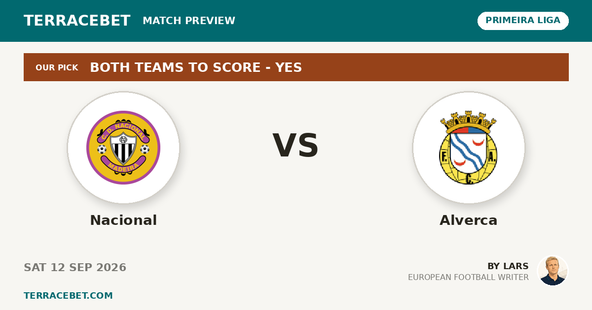 Nacional vs Alverca preview by Lars for TerraceBet