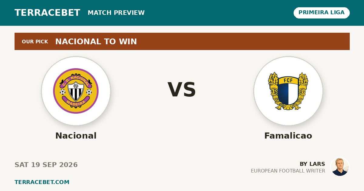 Nacional vs Famalicao preview by Lars for TerraceBet