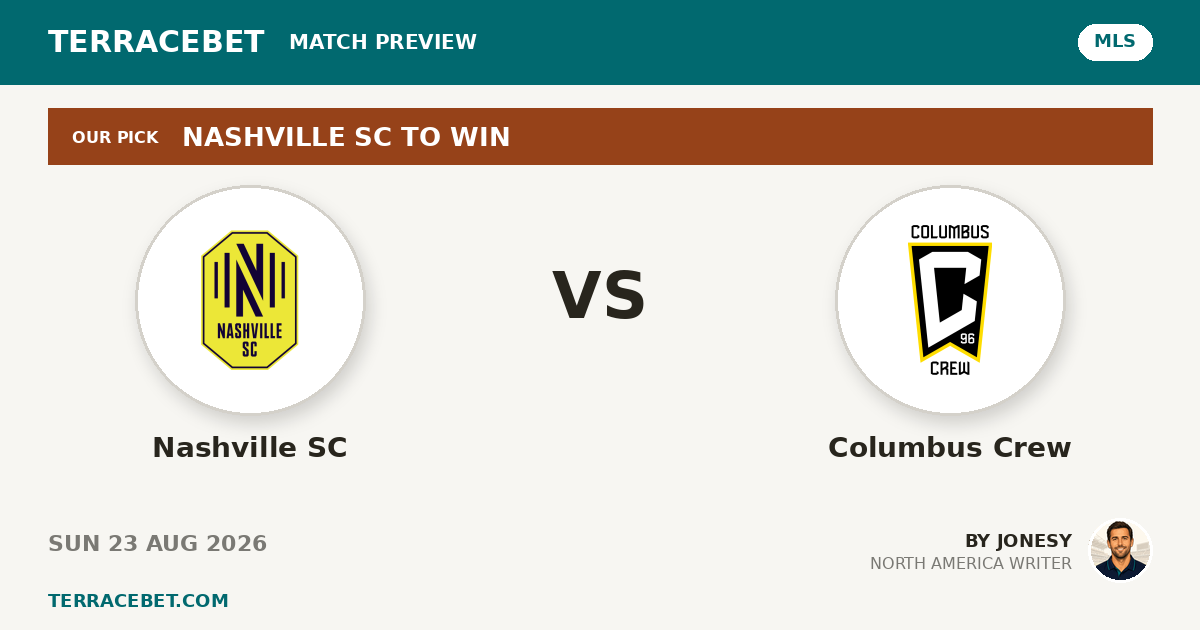 Nashville SC vs Columbus Crew preview by Jonesy for TerraceBet