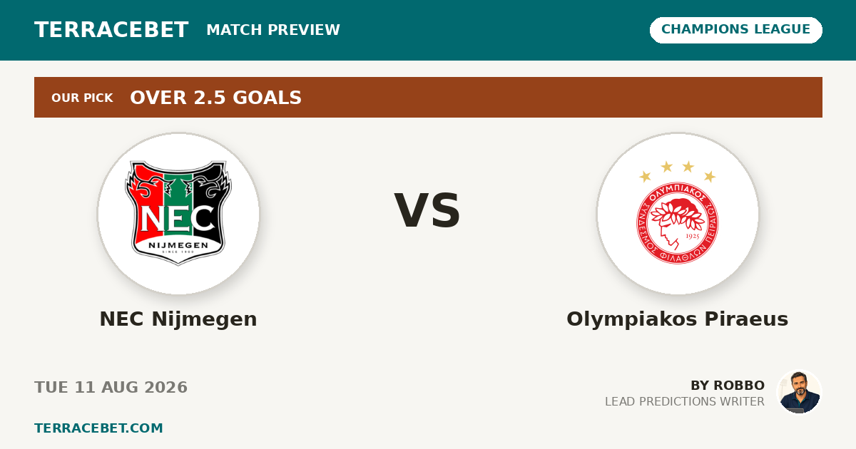 NEC Nijmegen vs Olympiakos Piraeus preview by Robbo for TerraceBet