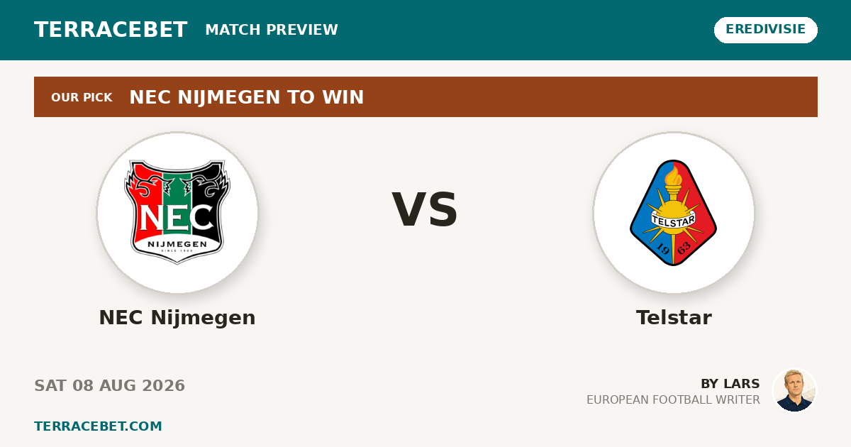 NEC Nijmegen vs Telstar preview by Lars for TerraceBet