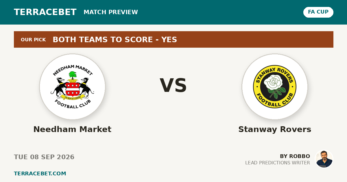 Needham Market vs Stanway Rovers preview by Robbo for TerraceBet
