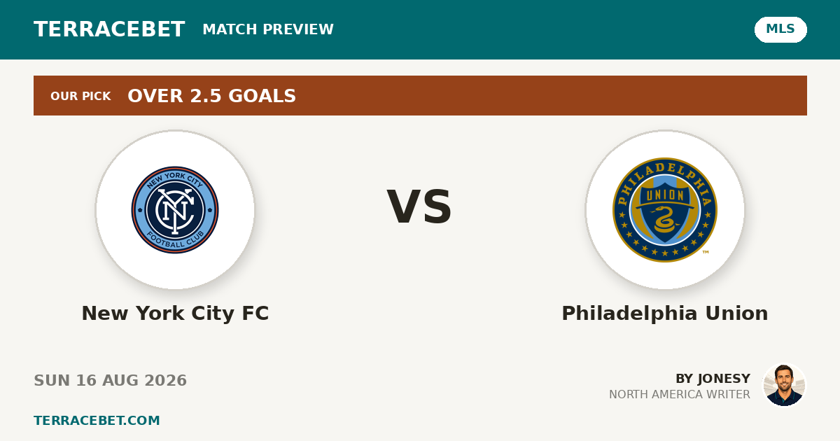 New York City FC vs Philadelphia Union preview by Jonesy for TerraceBet