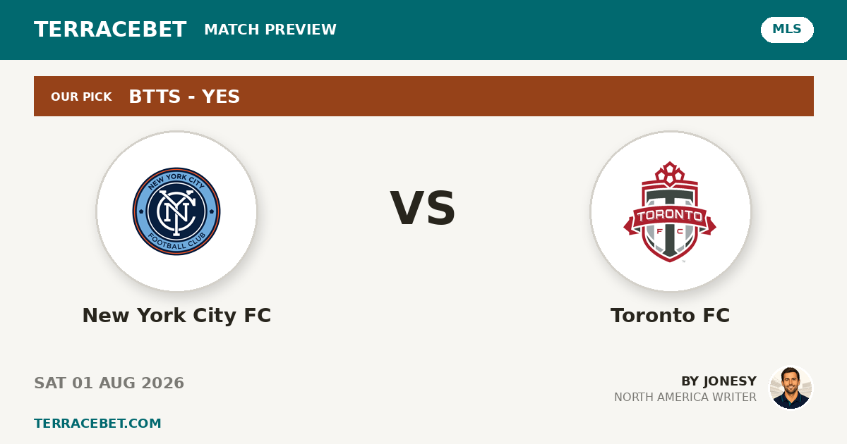 New York City FC vs Toronto FC preview by Jonesy for TerraceBet