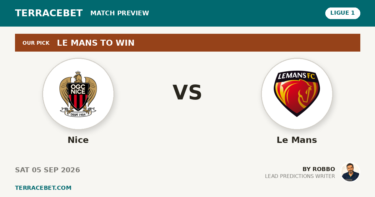 Nice vs Le Mans preview by Robbo for TerraceBet