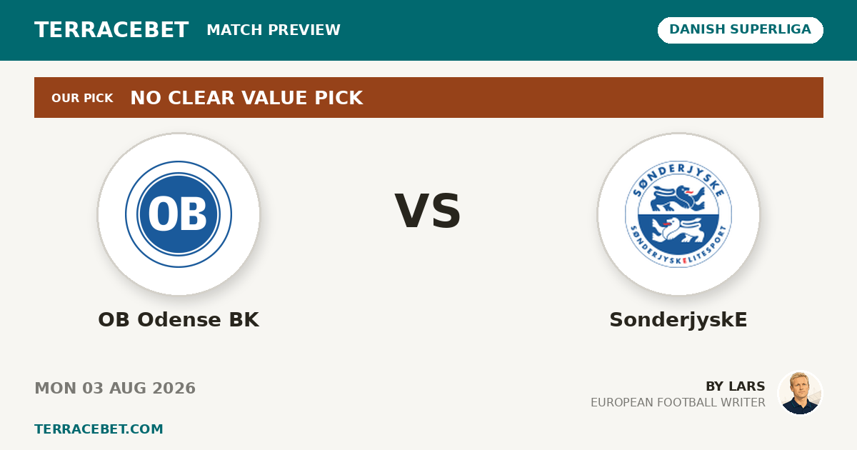 OB Odense BK vs SonderjyskE preview by Lars for TerraceBet