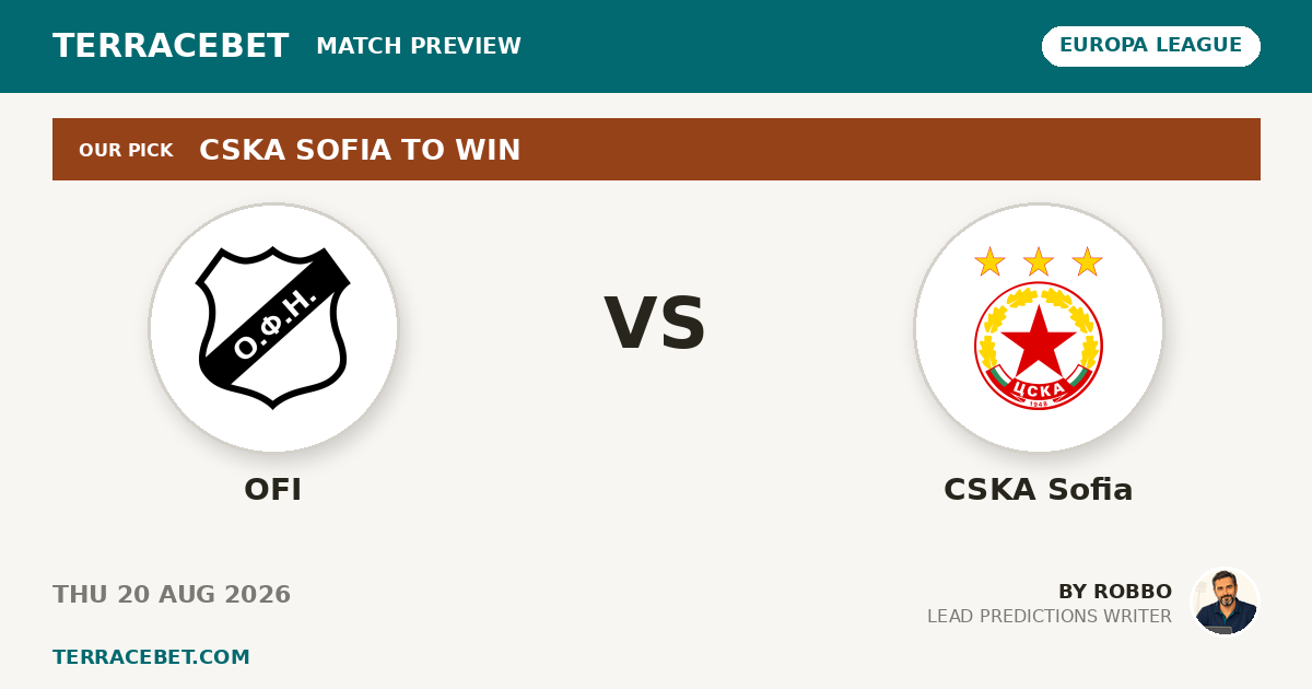 OFI vs CSKA Sofia preview by Robbo for TerraceBet