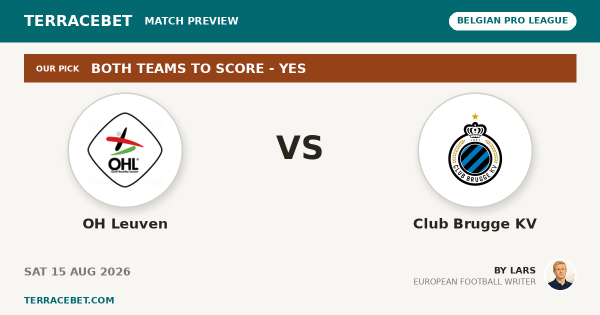 OH Leuven vs Club Brugge KV preview by Lars for TerraceBet