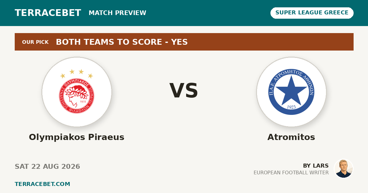Olympiakos Piraeus vs Atromitos preview by Lars for TerraceBet