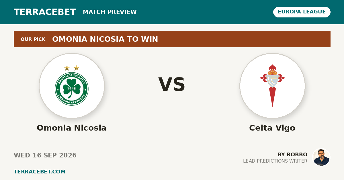 Omonia Nicosia vs Celta Vigo preview by Robbo for TerraceBet