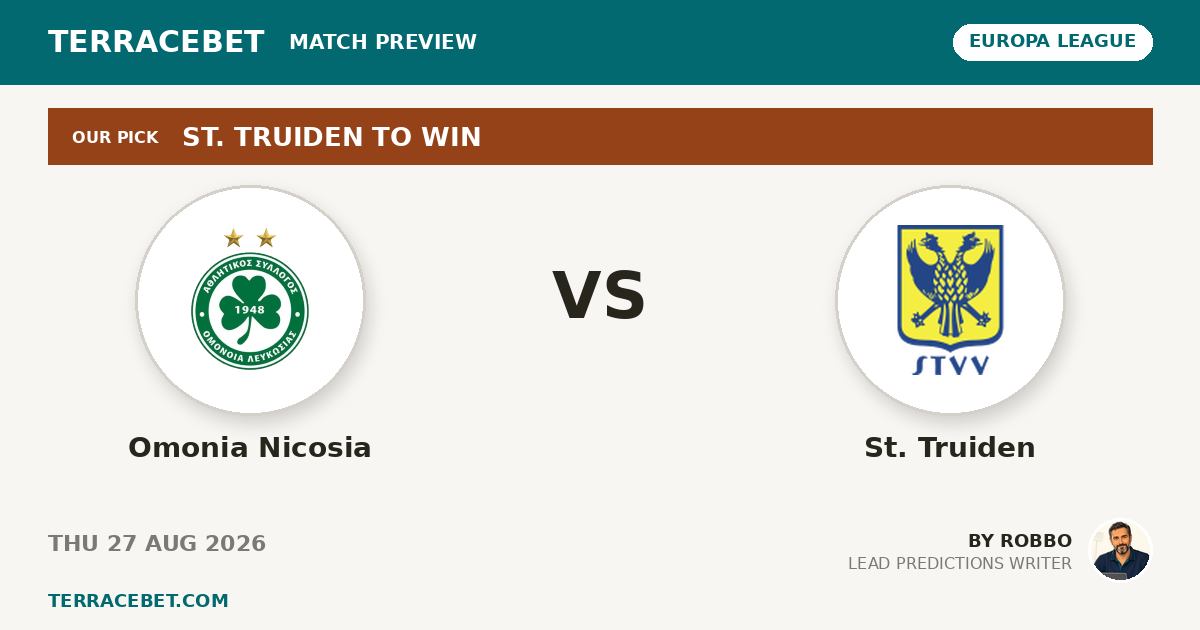 Omonia Nicosia vs St. Truiden preview by Robbo for TerraceBet
