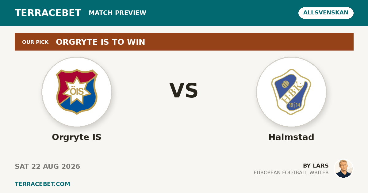 Orgryte IS vs Halmstad preview by Lars for TerraceBet