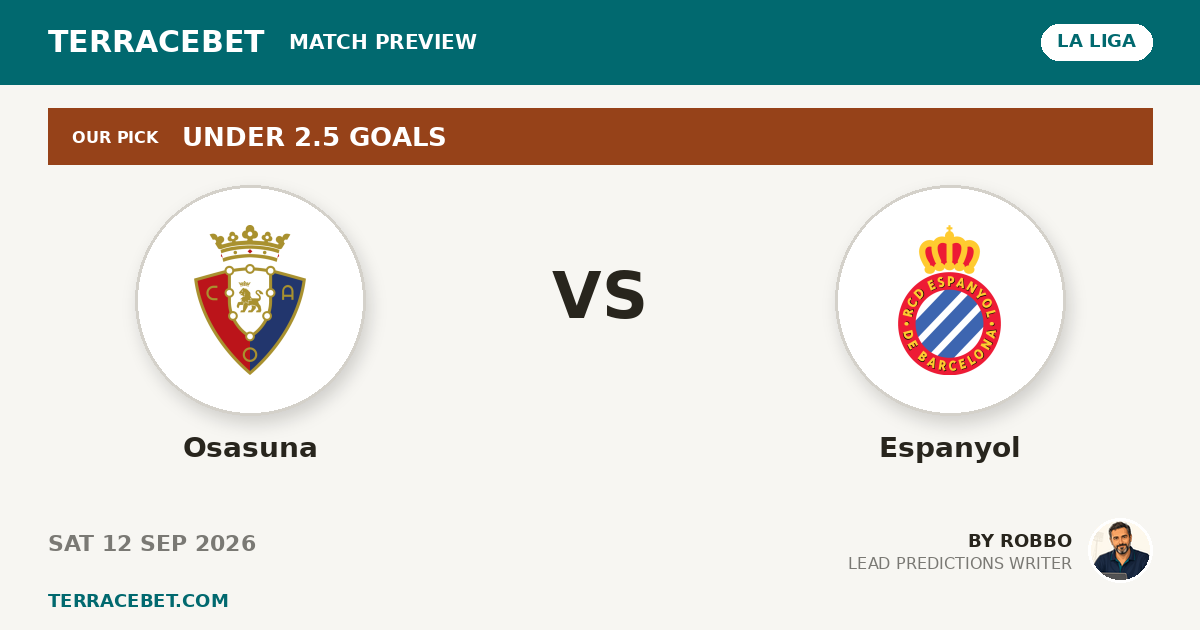 Osasuna vs Espanyol preview by Robbo for TerraceBet
