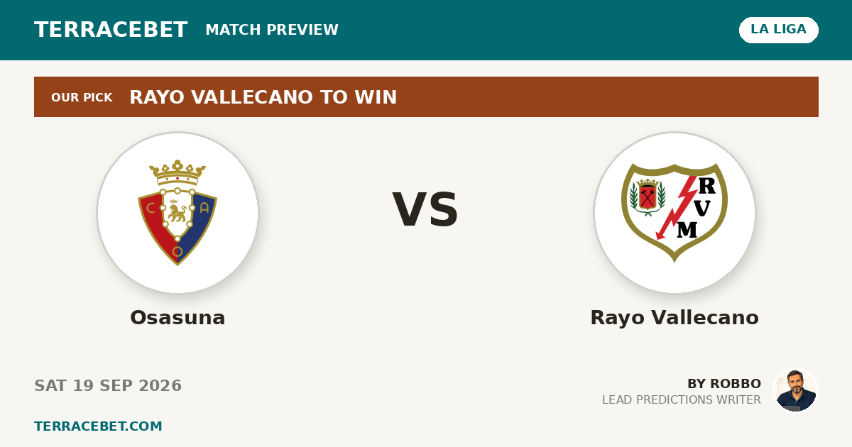 Osasuna vs Rayo Vallecano preview by Robbo for TerraceBet