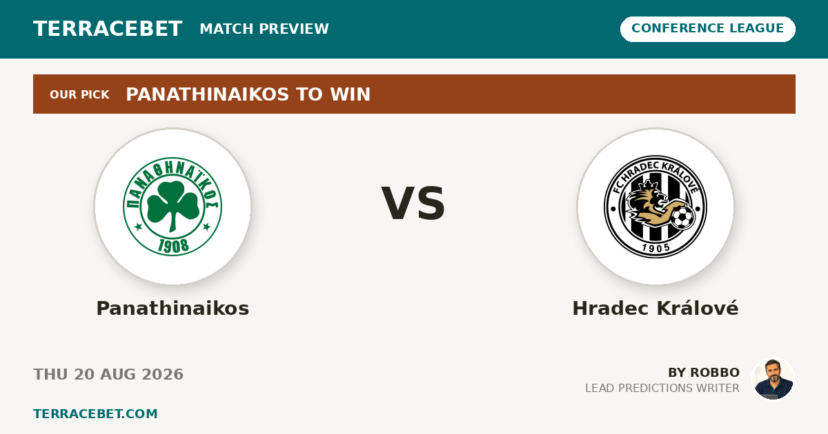Panathinaikos vs Hradec Králové preview by Robbo for TerraceBet