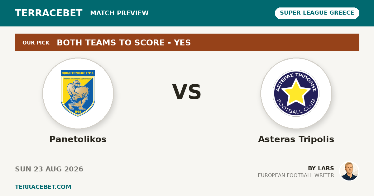 Panetolikos vs Asteras Tripolis preview by Lars for TerraceBet