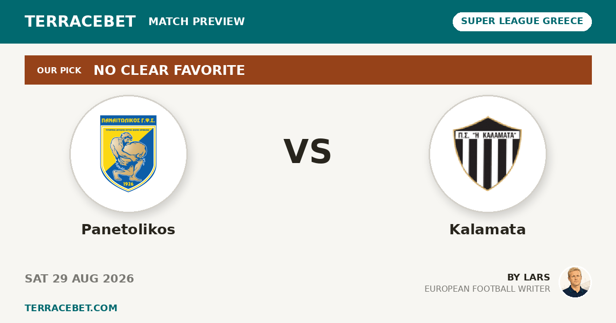 Panetolikos vs Kalamata preview by Lars for TerraceBet