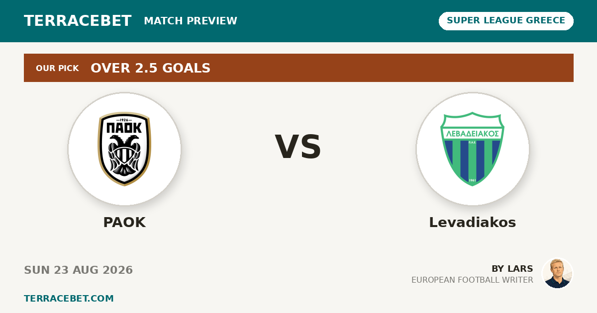 PAOK vs Levadiakos preview by Lars for TerraceBet