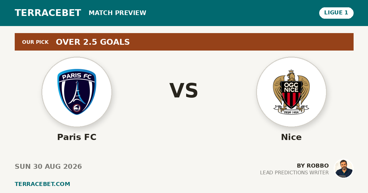 Paris FC vs Nice preview by Robbo for TerraceBet