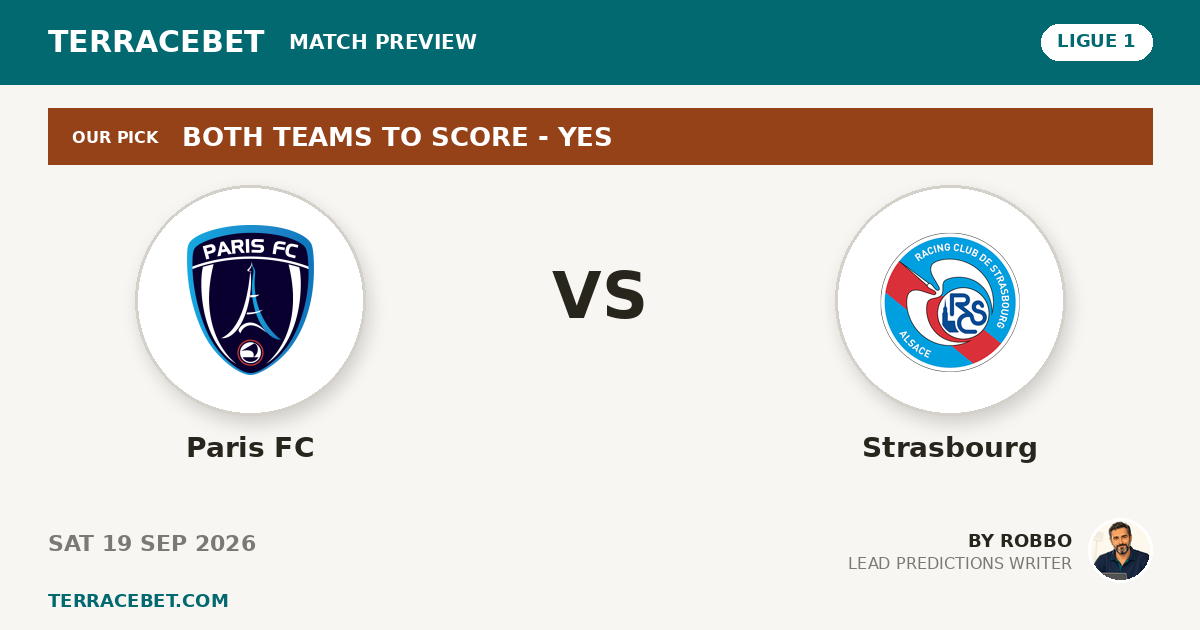 Paris FC vs Strasbourg preview by Robbo for TerraceBet