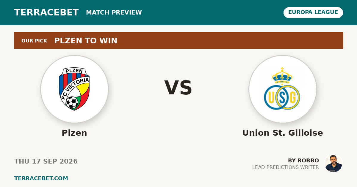 Plzen vs Union St. Gilloise preview by Robbo for TerraceBet