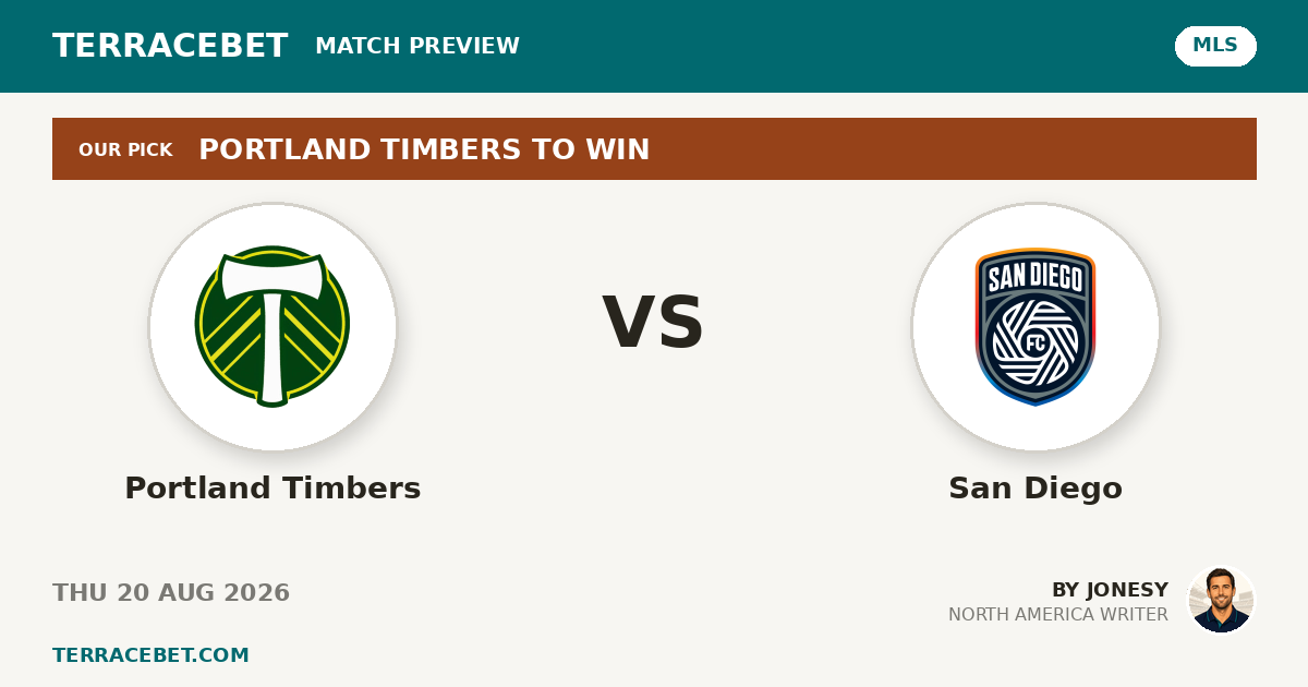 Portland Timbers vs San Diego preview by Jonesy for TerraceBet
