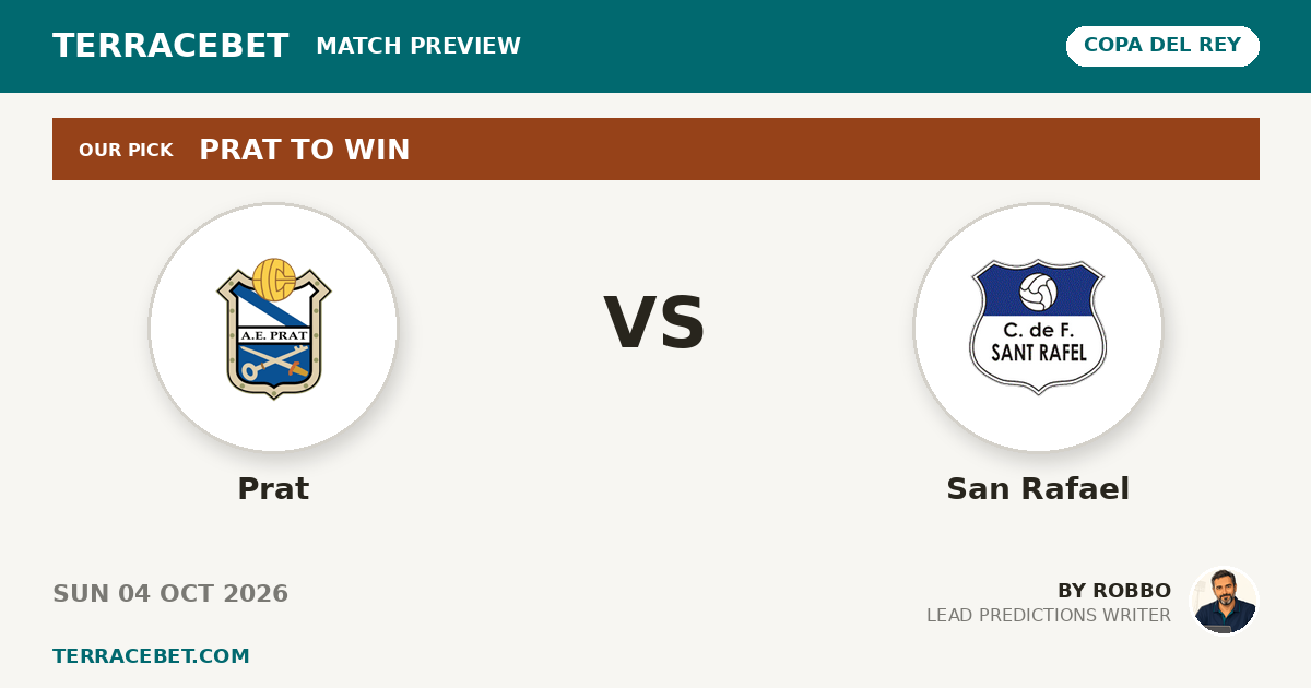 Prat vs San Rafael preview by Robbo for TerraceBet