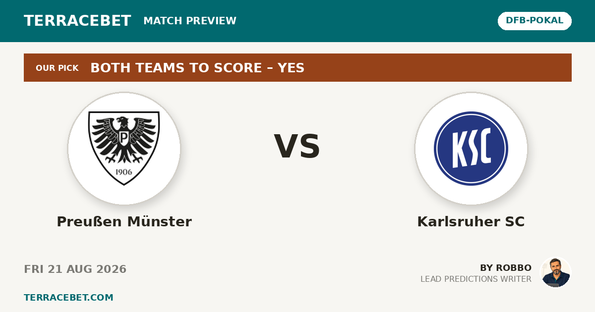 Preußen Münster vs Karlsruher SC preview by Robbo for TerraceBet