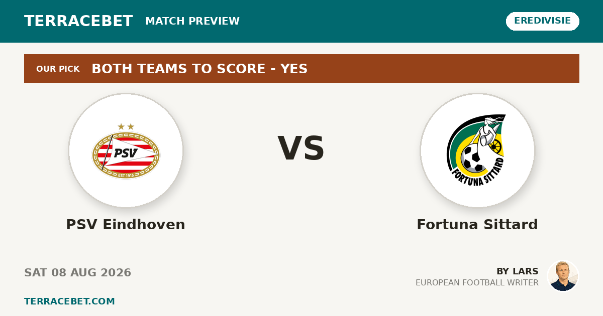 PSV Eindhoven vs Fortuna Sittard preview by Lars for TerraceBet