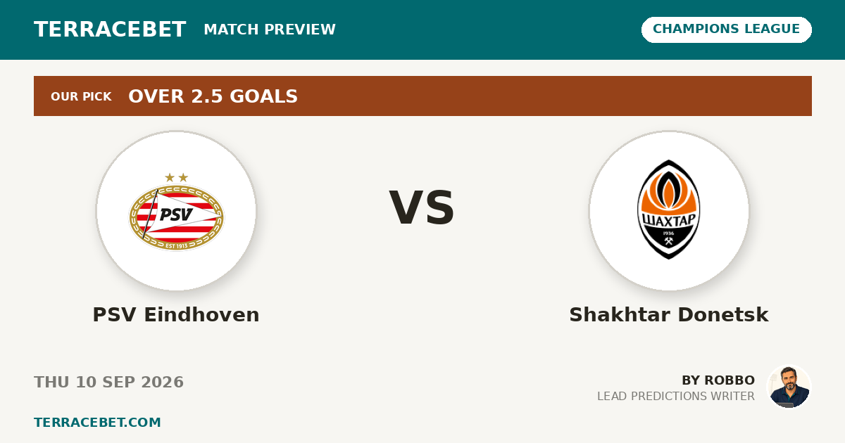 PSV Eindhoven vs Shakhtar Donetsk preview by Robbo for TerraceBet