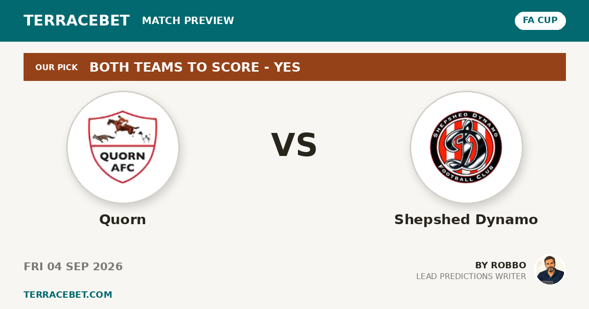 Quorn vs Shepshed Dynamo preview by Robbo for TerraceBet