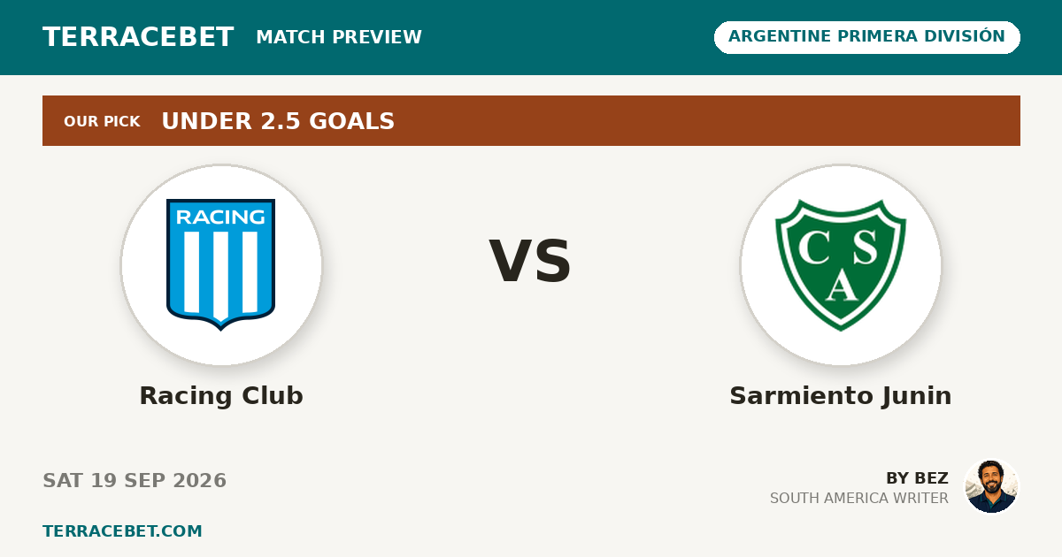 Racing Club vs Sarmiento Junin preview by Bez for TerraceBet