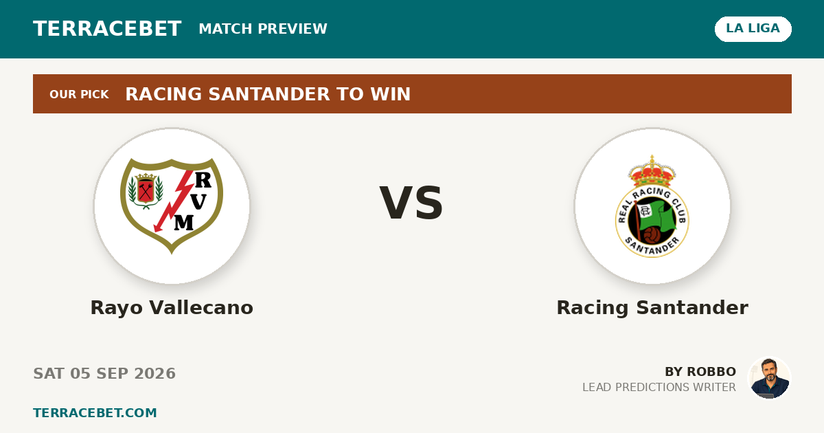Rayo Vallecano vs Racing Santander preview by Robbo for TerraceBet