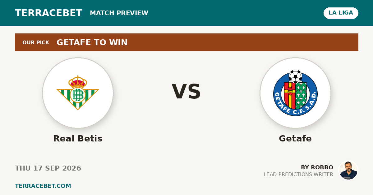 Real Betis vs Getafe preview by Robbo for TerraceBet